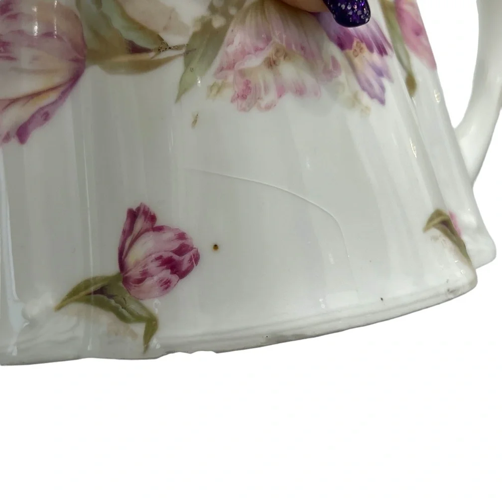 ANTIQUE Z.S.& CO PORZELLANFABRIK ZEH, SCHERZER & CO FLORAL TEAPOT